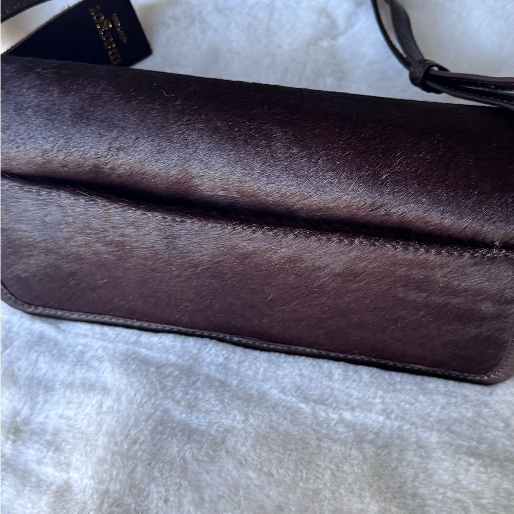 Margot Chic Brown Leather and Calf Hair Crossbody Bag - Picture 9 of 10
